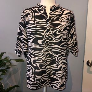 Michael Kors zebra print cotton shirt